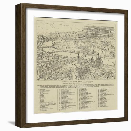 London as Seen from a Balloon-null-Framed Giclee Print