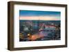 London at Sunset, Panoramic View-IR Stone-Framed Photographic Print