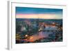 London at Sunset, Panoramic View-IR Stone-Framed Photographic Print