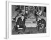 London Auxiliary Fire Service Crew Members Catch Nap on Tail of a Fire Truck-William Vandivert-Framed Photographic Print