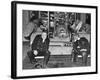 London Auxiliary Fire Service Crew Members Catch Nap on Tail of a Fire Truck-William Vandivert-Framed Photographic Print