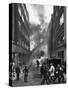 London Auxiliary Fire Service Working on a Fire Near Whitehall Caused by Incendiary Bomb-William Vandivert-Stretched Canvas