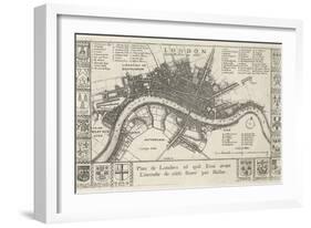 London, before the Fire in 1666-Wenceslaus Hollar-Framed Giclee Print