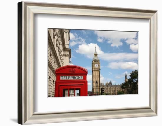 London Big Ben & Phone Booth-null-Framed Art Print