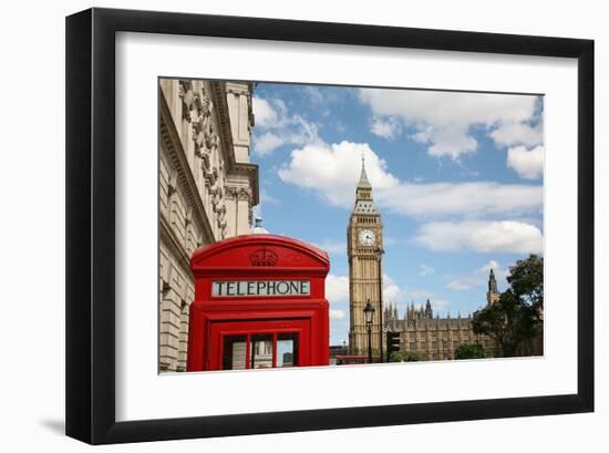 London Big Ben & Phone Booth-null-Framed Art Print