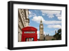 London Big Ben & Phone Booth-null-Framed Art Print