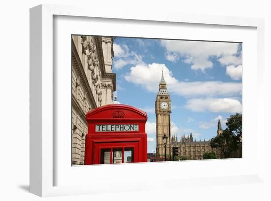 London Big Ben & Phone Booth-null-Framed Art Print