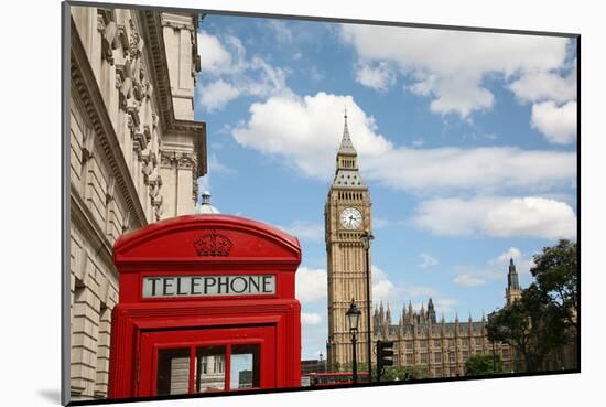 London Big Ben & Phone Booth-null-Mounted Art Print