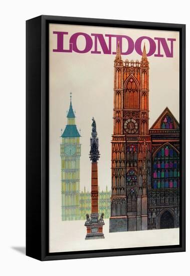 London Big Ben-Vintage Apple Collection-Framed Stretched Canvas