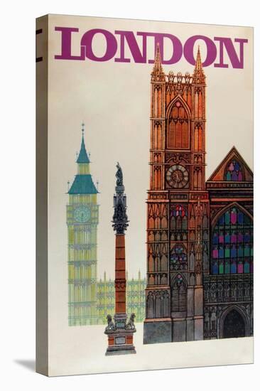 London Big Ben-Vintage Apple Collection-Stretched Canvas