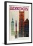 London Big Ben-Vintage Apple Collection-Framed Giclee Print