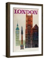 London Big Ben-Vintage Apple Collection-Framed Giclee Print