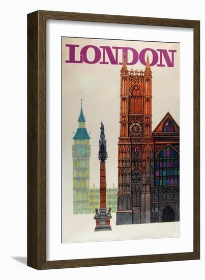 London Big Ben-Vintage Apple Collection-Framed Giclee Print