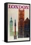 London Big Ben-Vintage Apple Collection-Framed Stretched Canvas