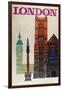 London Big Ben-Vintage Apple Collection-Framed Giclee Print