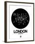 London Black Subway Map-NaxArt-Framed Art Print