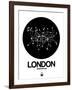 London Black Subway Map-NaxArt-Framed Art Print