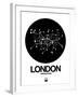 London Black Subway Map-NaxArt-Framed Art Print