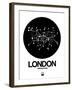 London Black Subway Map-NaxArt-Framed Art Print