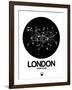 London Black Subway Map-NaxArt-Framed Art Print