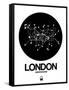 London Black Subway Map-NaxArt-Framed Stretched Canvas