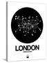 London Black Subway Map-NaxArt-Stretched Canvas