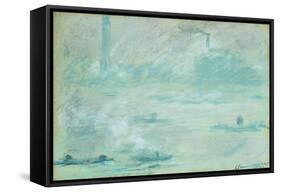 London, Boats on the Thames; Londres, Bateaux Sur La Tamise, 1901-Claude Monet-Framed Stretched Canvas