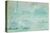 London, Boats on the Thames-Claude Monet-Stretched Canvas