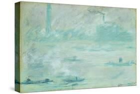 London, Boats on the Thames-Claude Monet-Stretched Canvas