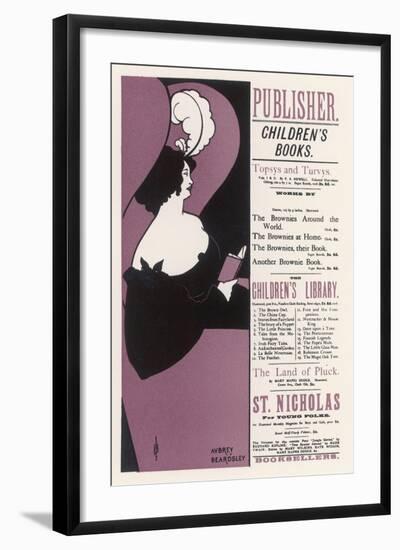 London Bookseller's Poster-Aubrey Beardsley-Framed Art Print