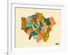 London Boroughs-Jazzberry Blue-Framed Art Print