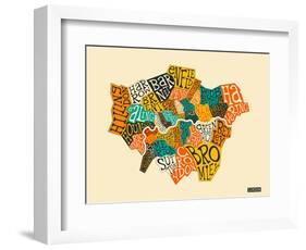 London Boroughs-Jazzberry Blue-Framed Art Print