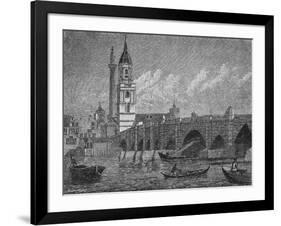 'London Bridge', 1796, (1903)-JOHN WALKER-Framed Giclee Print