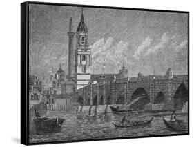 'London Bridge', 1796, (1903)-JOHN WALKER-Framed Stretched Canvas