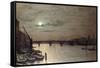 London Bridge, 1883-John Atkinson Grimshaw-Framed Stretched Canvas