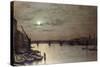 London Bridge, 1883-John Atkinson Grimshaw-Stretched Canvas