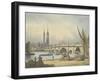 London Bridge and the Monument, C.1795-Francis Nicholson-Framed Giclee Print