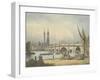 London Bridge and the Monument, C.1795-Francis Nicholson-Framed Giclee Print