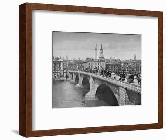 London Bridge, City of London, 1911-Pictorial Agency-Framed Photographic Print
