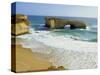 London Bridge, Coastal Feature Along the Great Ocean Road, Victoria, Australia-Peter Scholey-Stretched Canvas