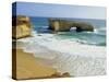 London Bridge, Coastal Feature Along the Great Ocean Road, Victoria, Australia-Peter Scholey-Stretched Canvas