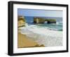 London Bridge, Coastal Feature Along the Great Ocean Road, Victoria, Australia-Peter Scholey-Framed Photographic Print