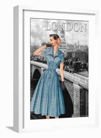 London Bridge Frock II-null-Framed Art Print