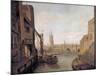 London Bridge from Pepper Alley Stairs, 1788-William Marlow-Mounted Giclee Print