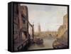 London Bridge from Pepper Alley Stairs, 1788-William Marlow-Framed Stretched Canvas