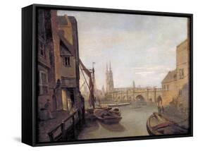 London Bridge from Pepper Alley Stairs, 1788-William Marlow-Framed Stretched Canvas