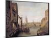 London Bridge from Pepper Alley Stairs, 1788-William Marlow-Mounted Giclee Print