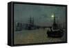 London Bridge - Half Tide, 1884-John Atkinson Grimshaw-Framed Stretched Canvas