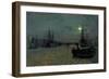 London Bridge - Half Tide, 1884-John Atkinson Grimshaw-Framed Giclee Print