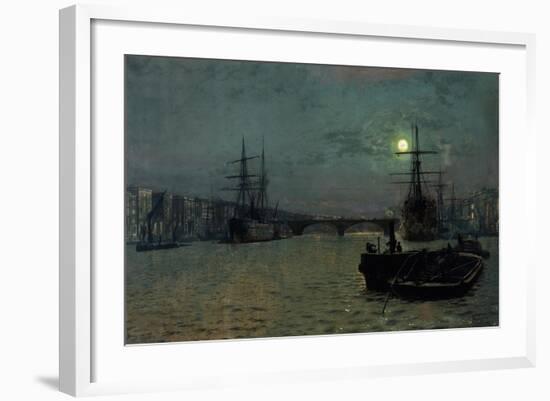 London Bridge - Half Tide, 1884-John Atkinson Grimshaw-Framed Giclee Print